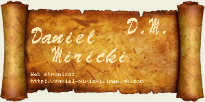 Daniel Miricki vizit kartica